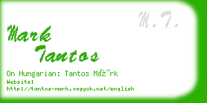 mark tantos business card